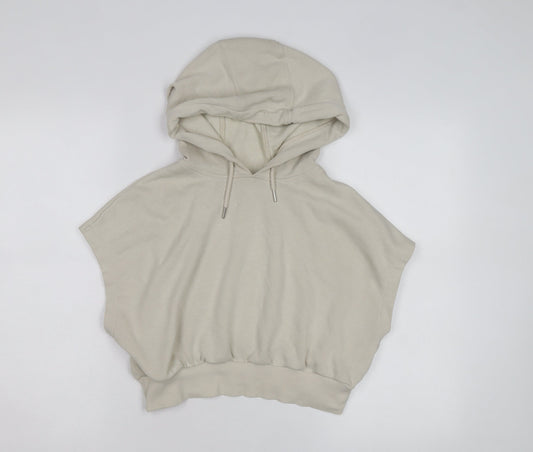 H&M Sport Women’s Beige Sleeveless Hooded Pullover Hoodie Size S