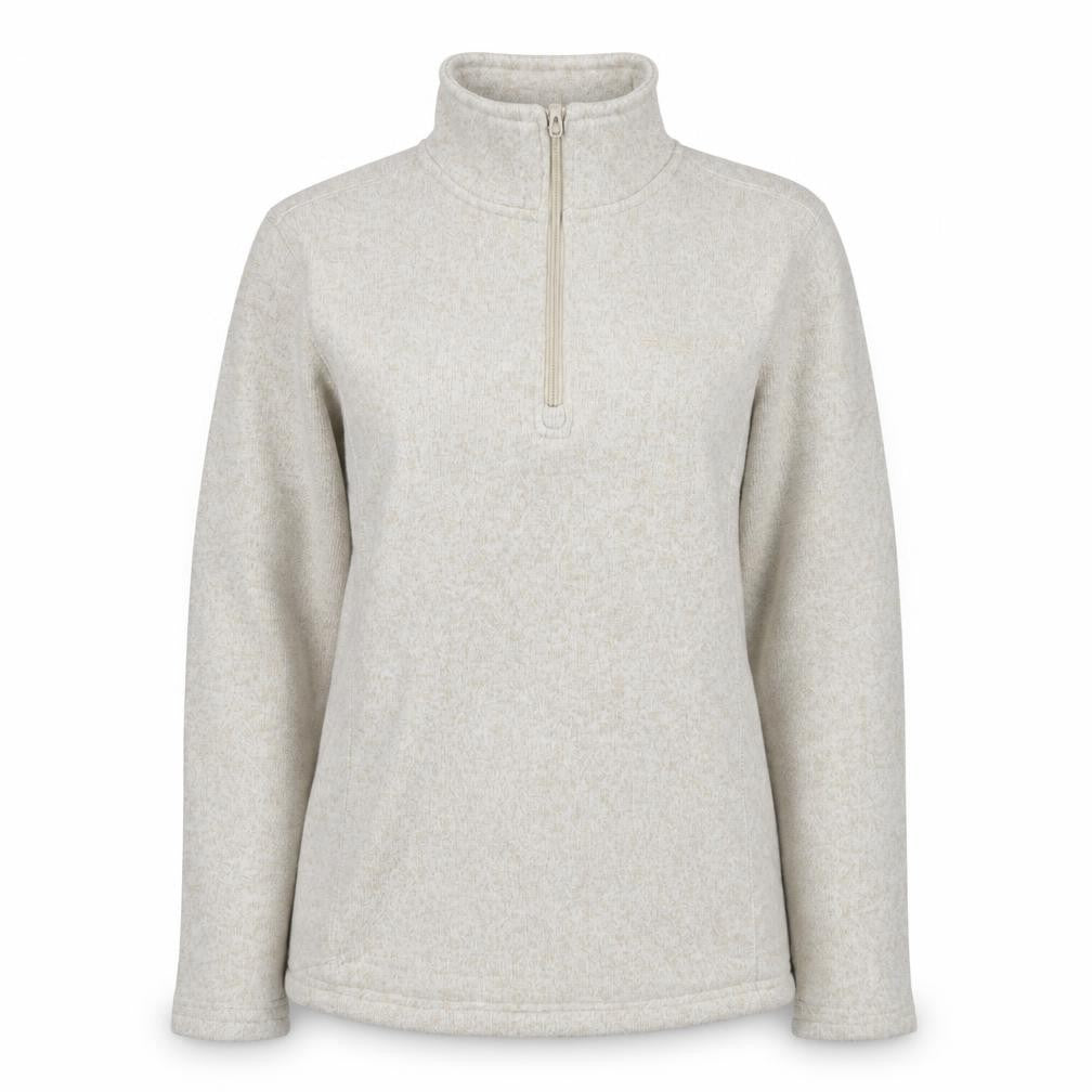 Mountain Warehouse Women's Beige 1/2 Zip Pullover Fleece UK 14