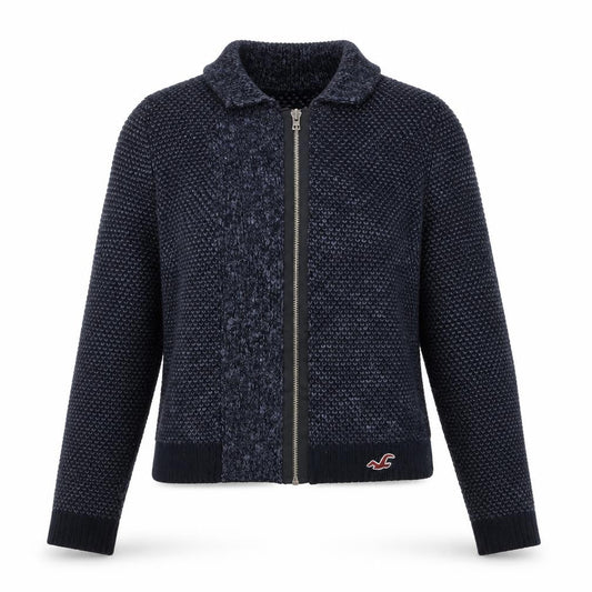Hollister Womens Blue Full Zip Knit Cardigan Small Classic Fit