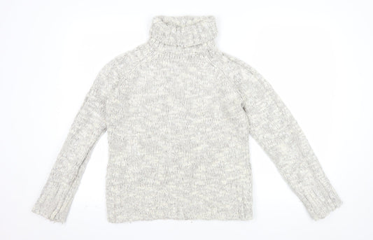 NEXT Women's Grey Roll Neck Chunky Knit Jumper UK 12