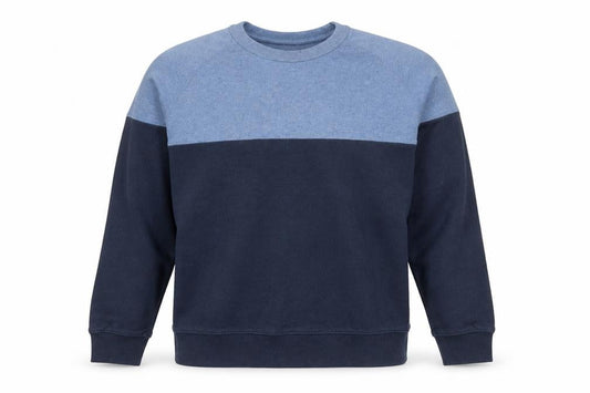 FatFace Men's Blue XL Colour Block Crew Neck Sweatshirt