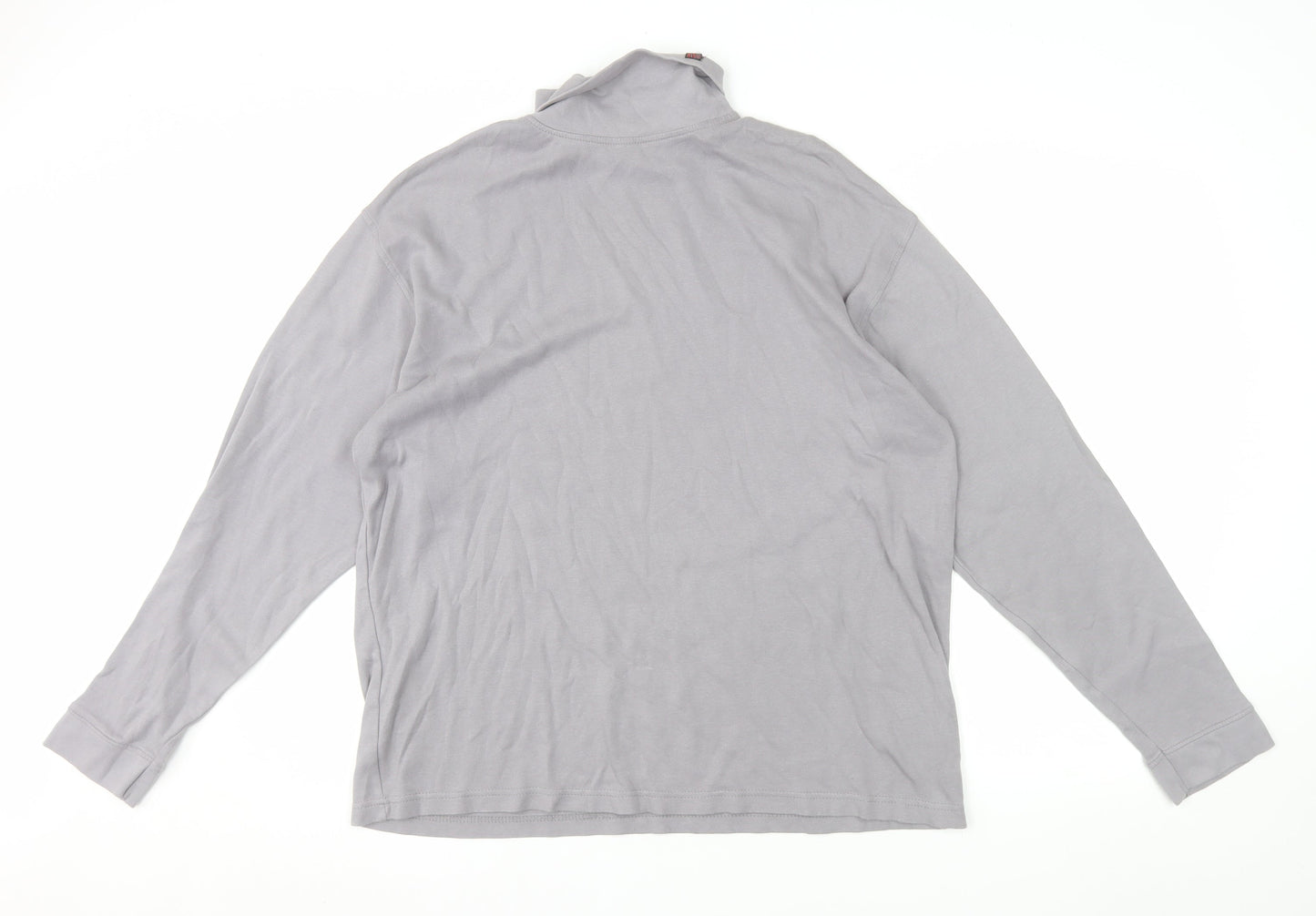 Colin Montgomerie Men's Grey Cotton Long Sleeve Pullover Sweatshirt L