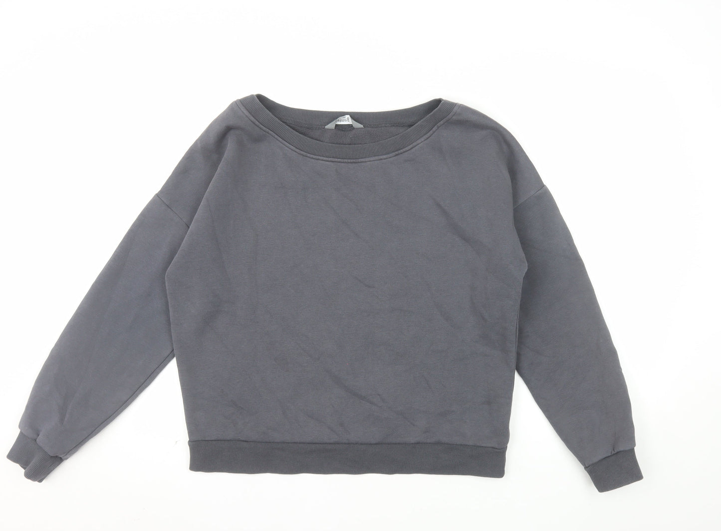 Nutmeg Women Grey Size 14 Pullover Sweatshirt Cotton Blend