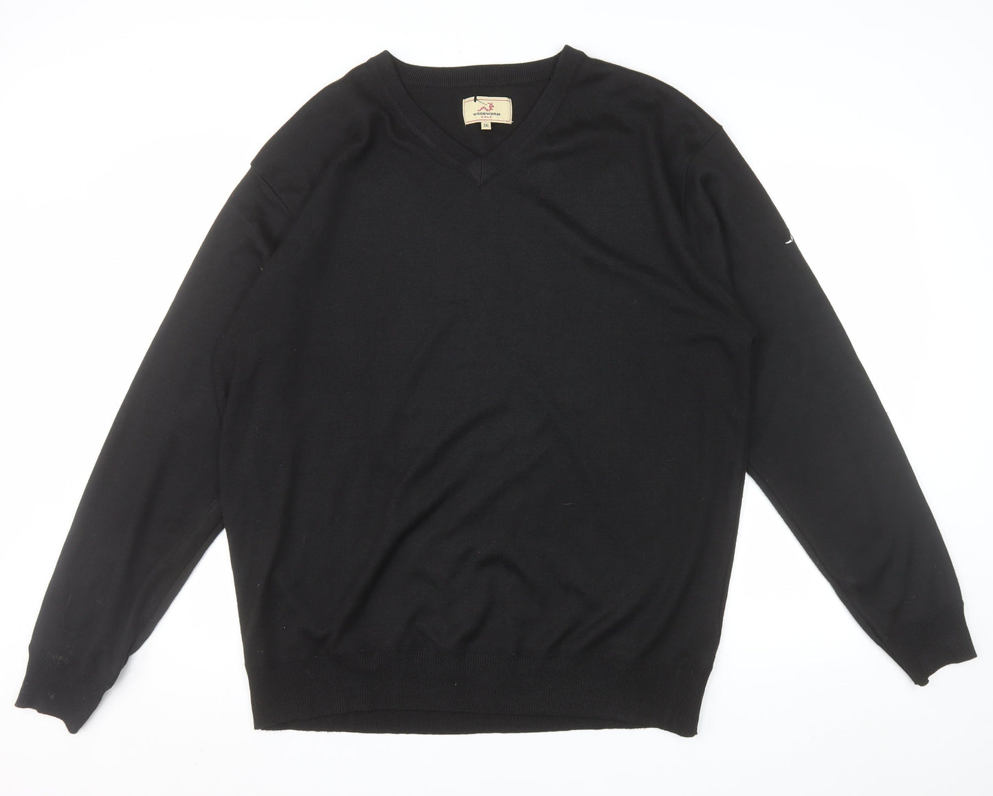 Woodworm Men’s Black 3XL V-Neck Golf Pullover Jumper
