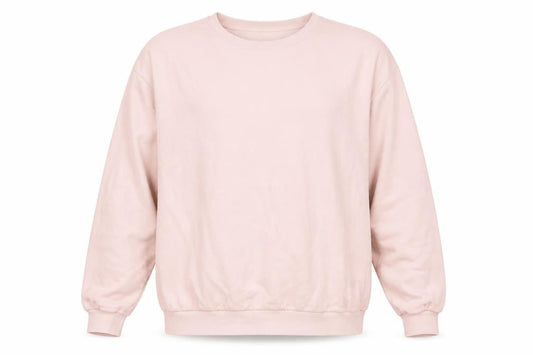 H&M Men’s Pink Crew Neck Pullover Sweatshirt Size L Fleece Cotton Blend