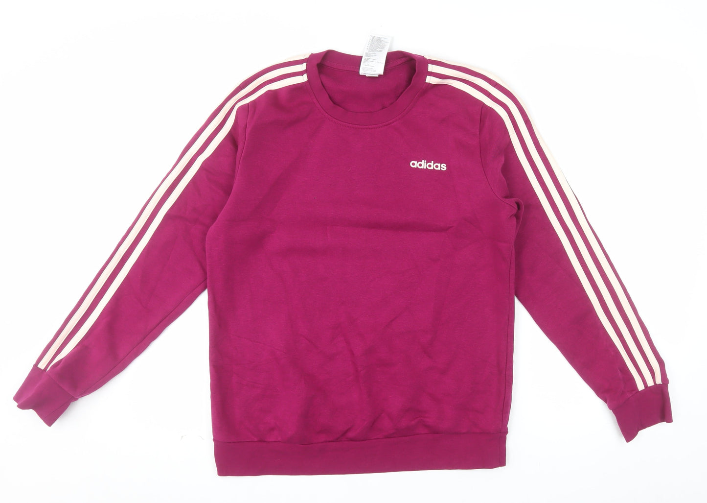 Adidas Womens Magenta Crew Neck Sweatshirt Size M 12-14 Cotton Blend