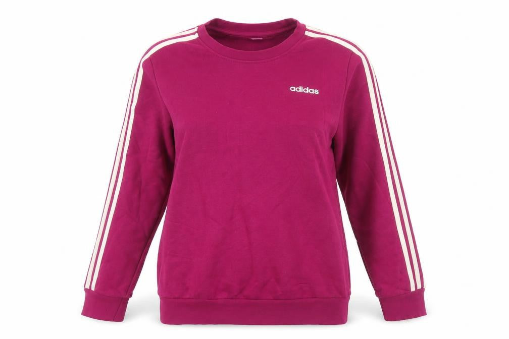 Adidas Womens Magenta Crew Neck Sweatshirt Size M 12-14 Cotton Blend