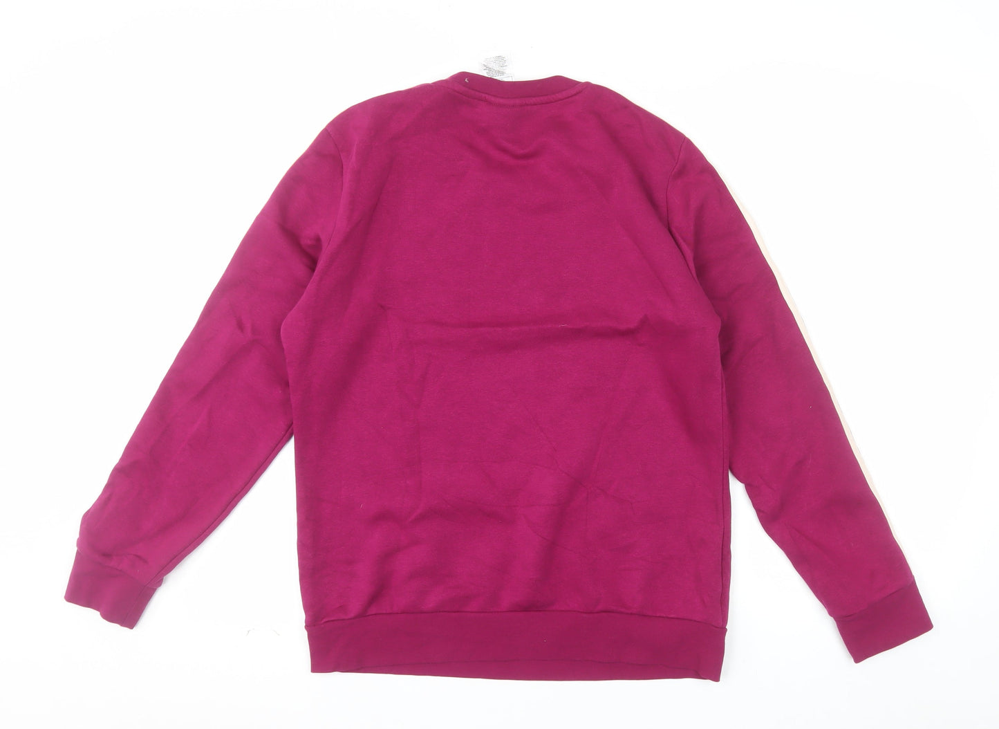 Adidas Womens Magenta Crew Neck Sweatshirt Size M 12-14 Cotton Blend