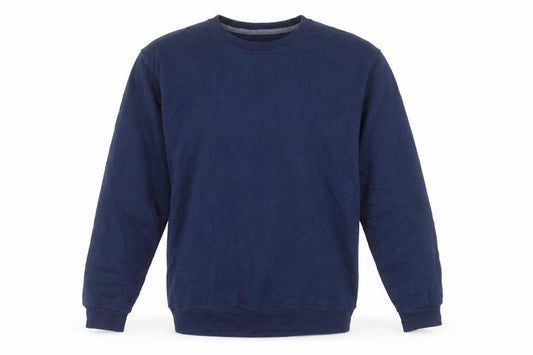 Athletic Works Men's Blue Crew Neck Long Sleeve Pullover Sweatshirt S