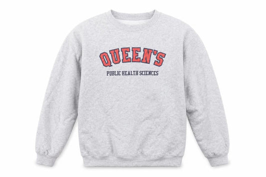 Gildan Men's Grey Queen's University Logo Crew Neck Sweatshirt M