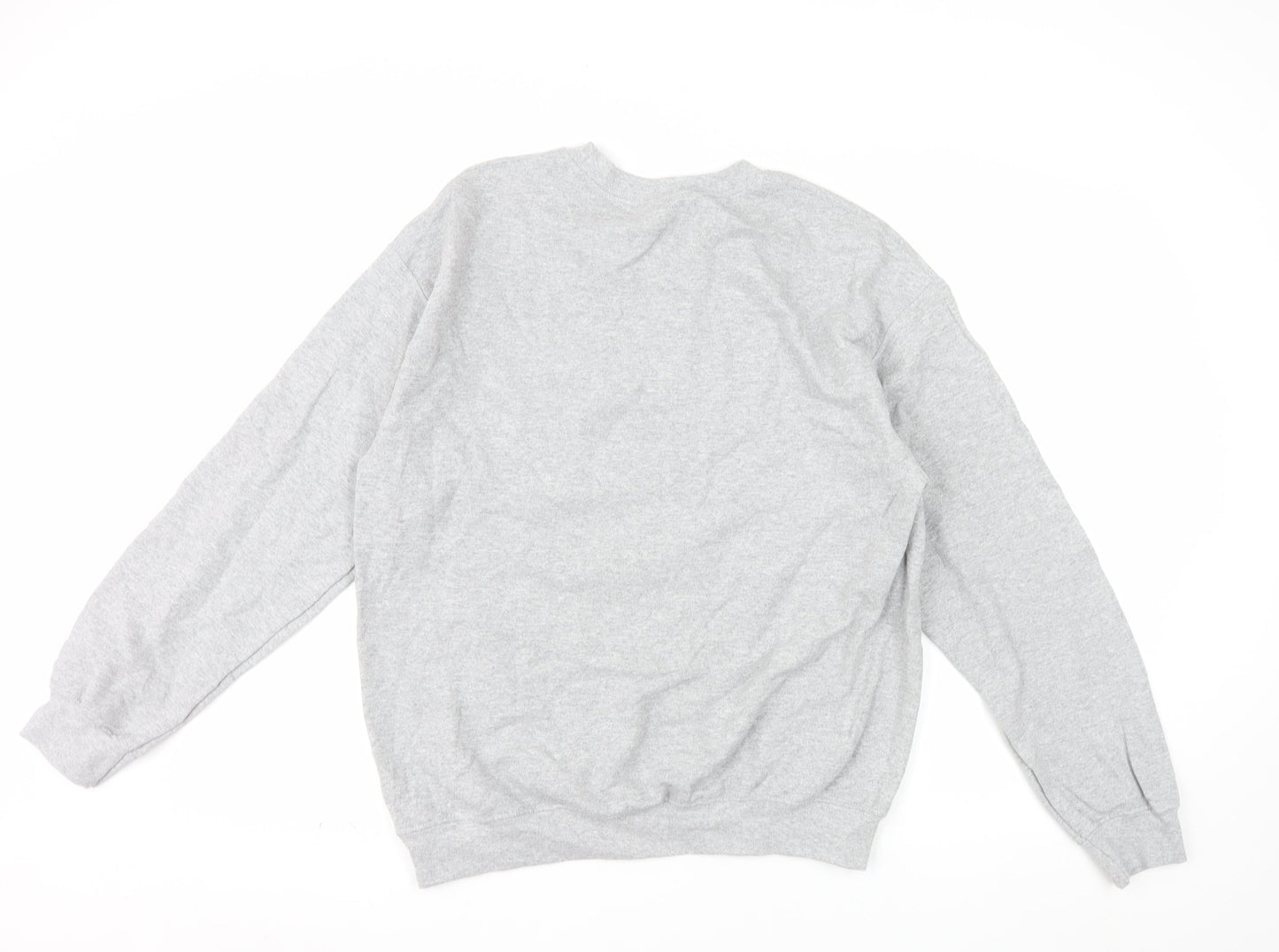Gildan Men's Grey Queen's University Logo Crew Neck Sweatshirt M