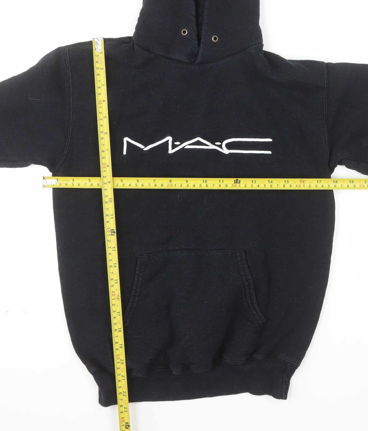 Fruit of the Loom Women’s Black MAC Logo Pullover Hoodie Size S