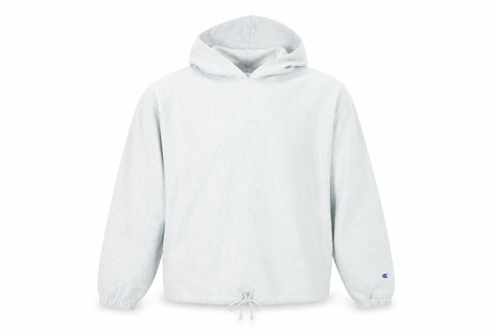 Champion Men's Grey Pullover Hoodie Size L Reverse Weave Fleece