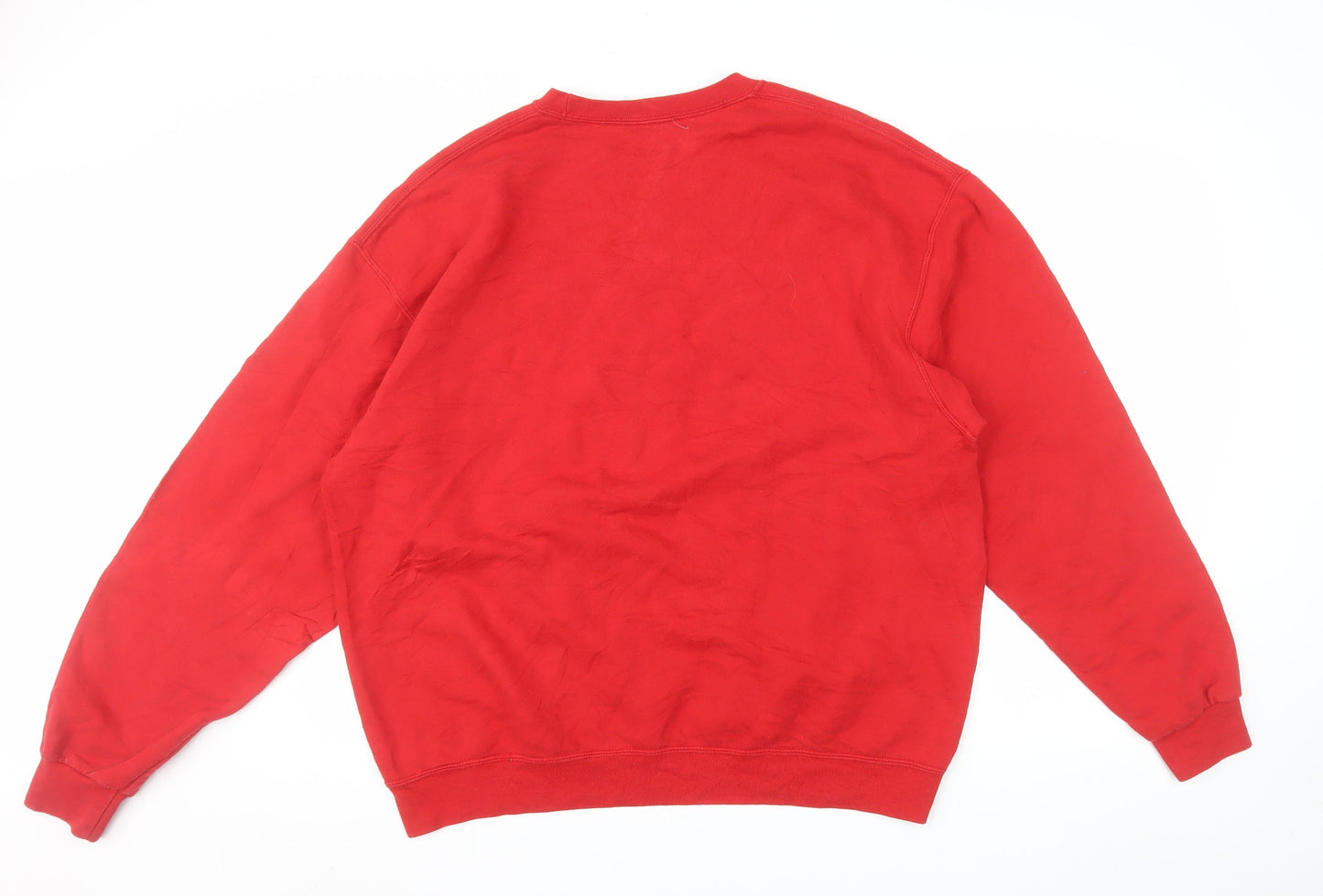 Fruit of the Loom Men's Red XL Crew Neck Pullover Sweatshirt