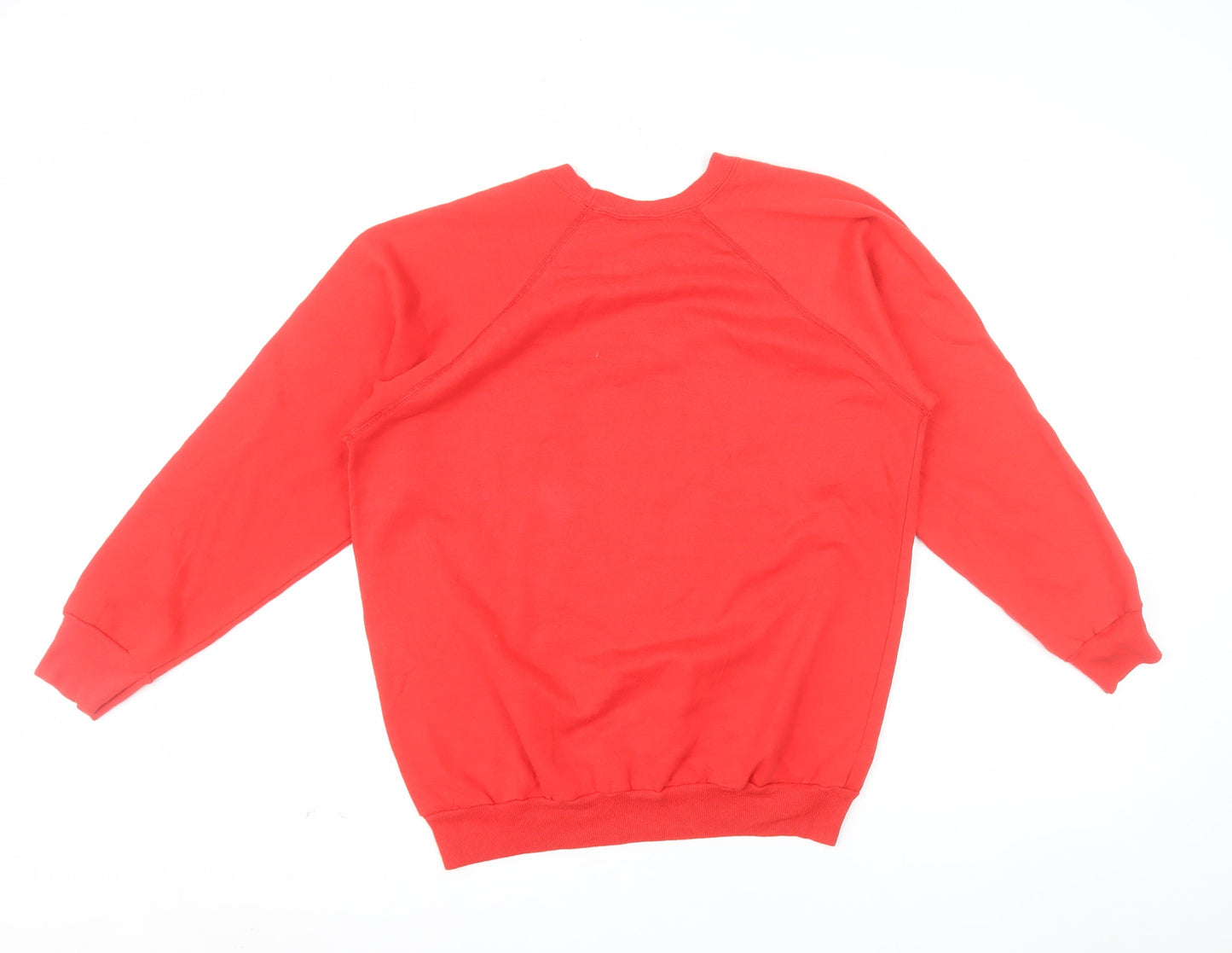 Izod Lacoste Red Crew Neck Sweatshirt Women XL Pullover Logo Vintage