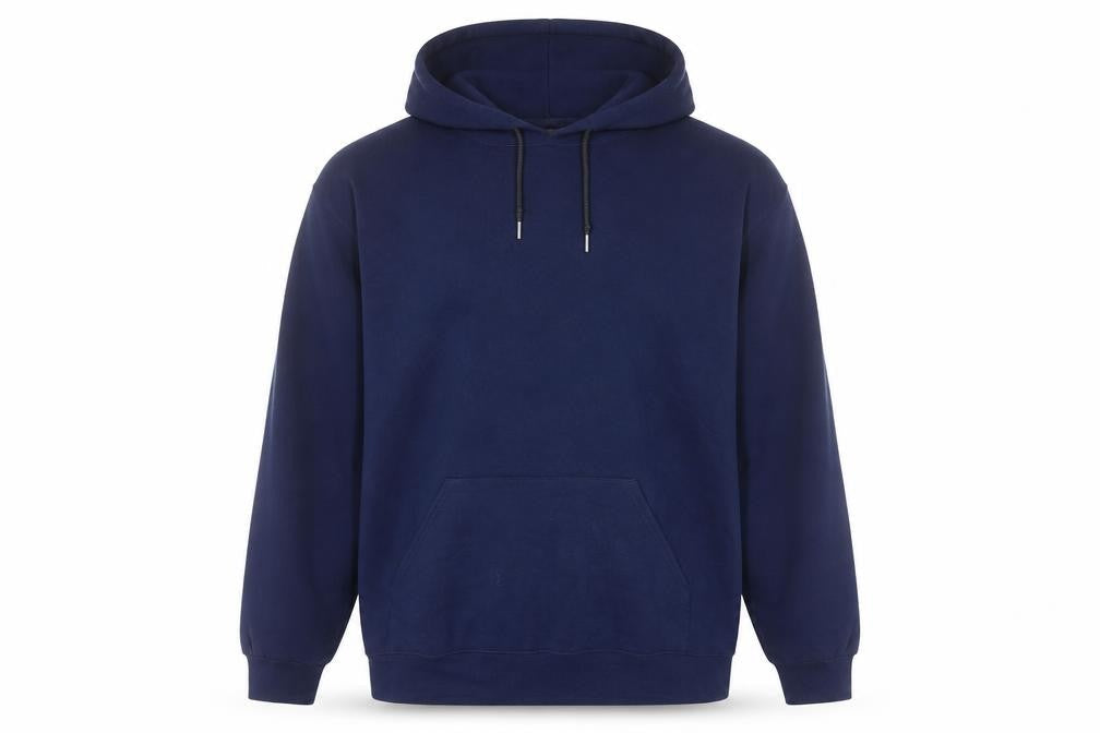 Fruit of the Loom Men's Blue Pullover Hoodie L Regular Fit Fleece