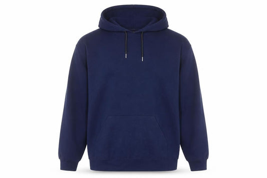 Fruit of the Loom Men's Blue Pullover Hoodie L Regular Fit Fleece