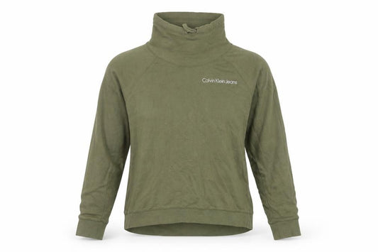 Calvin Klein Jeans Women’s Green Pullover Sweatshirt M Cotton Blend