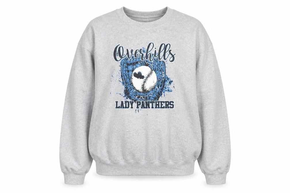 Gildan Womens Grey Overhills Lady Panthers XL Pullover Sweatshirt