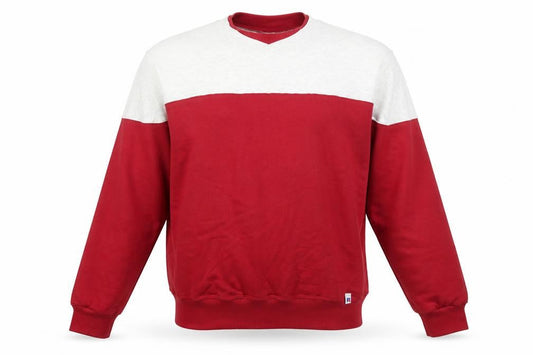 Russell Athletic Men’s Red Grey Pullover Sweatshirt L Vintage Regular Fit