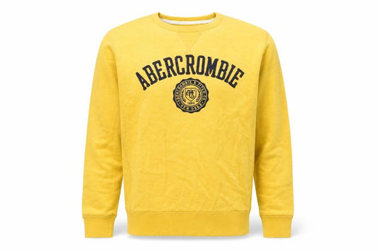 Abercrombie & Fitch Men’s Yellow Crew Neck Sweatshirt M
