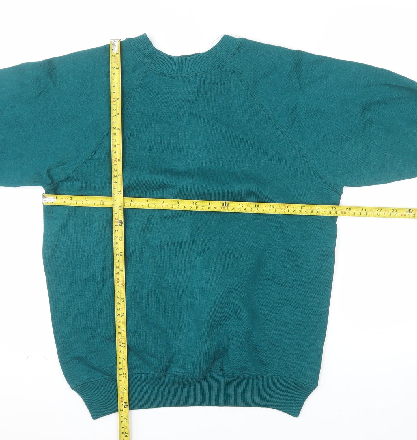 Hanes Her Way Women's Green Small Crew Neck Pullover Sweatshirt