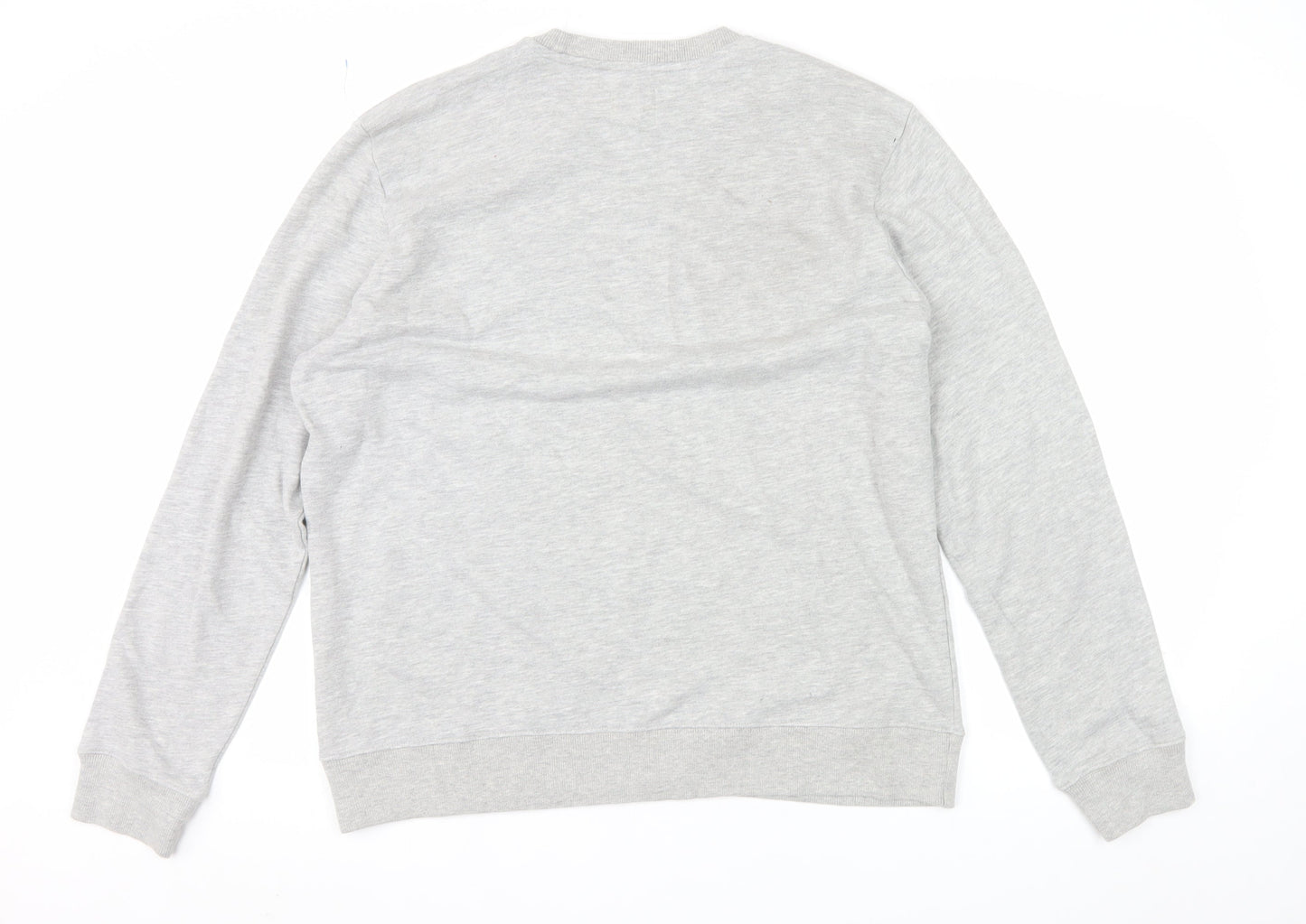 Champion Men's Grey Crew Neck Logo Sweatshirt Size L