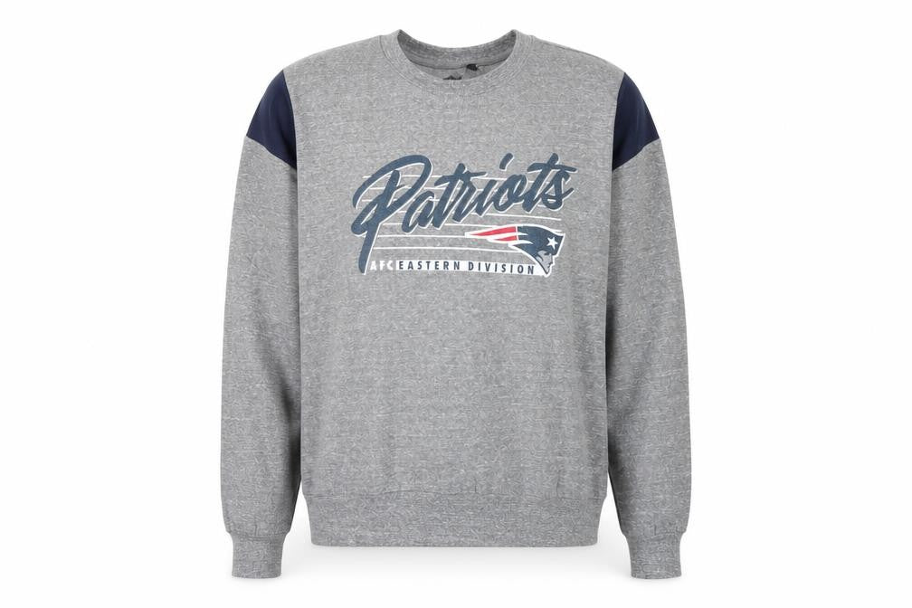 NFL Team Apparel Men’s Grey Patriots Pullover Sweatshirt Size L
