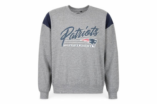 NFL Team Apparel Men’s Grey Patriots Pullover Sweatshirt Size L
