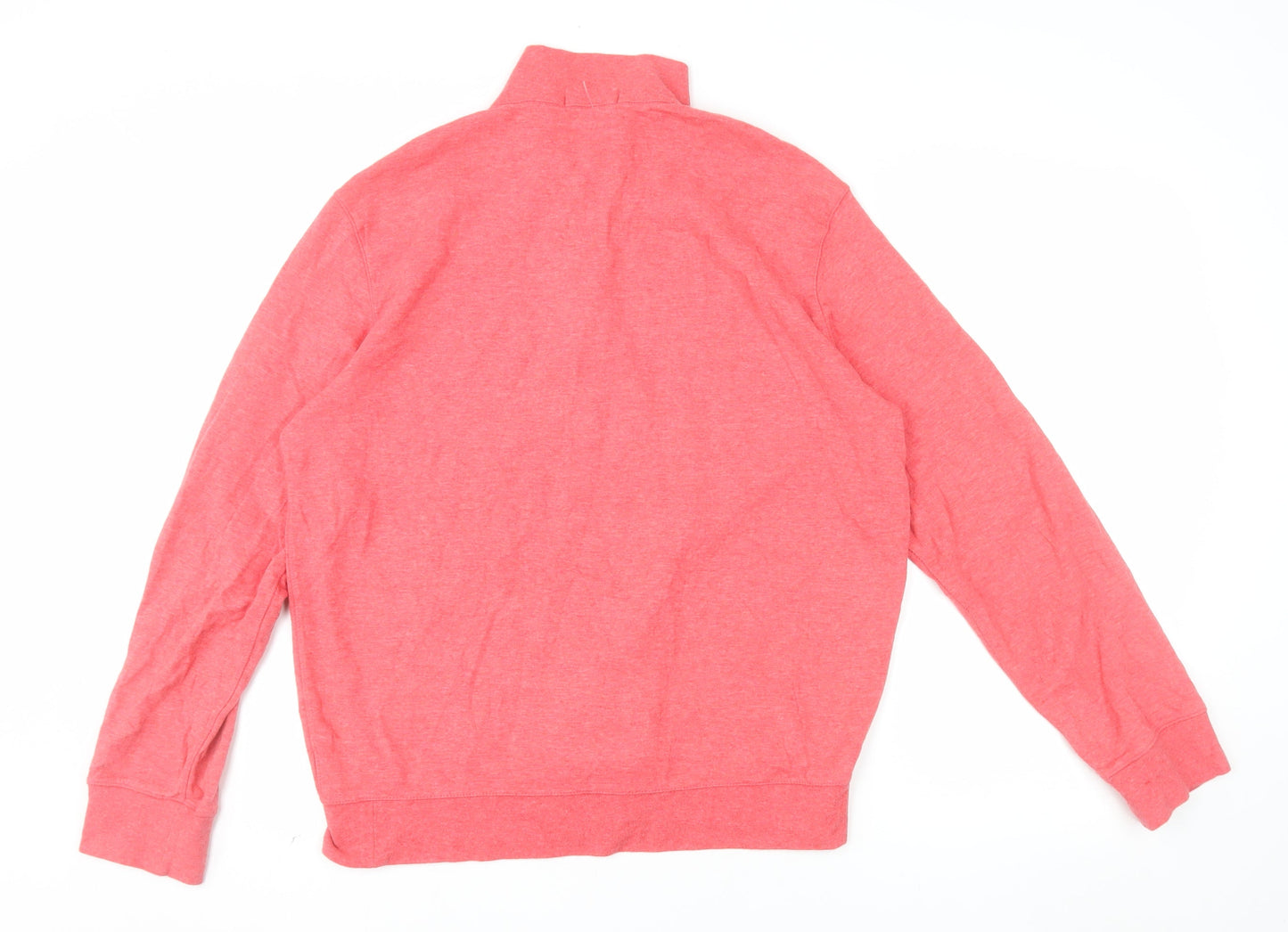 Polo Ralph Lauren Men's Pink 1/4 Zip Cotton Sweatshirt Size M