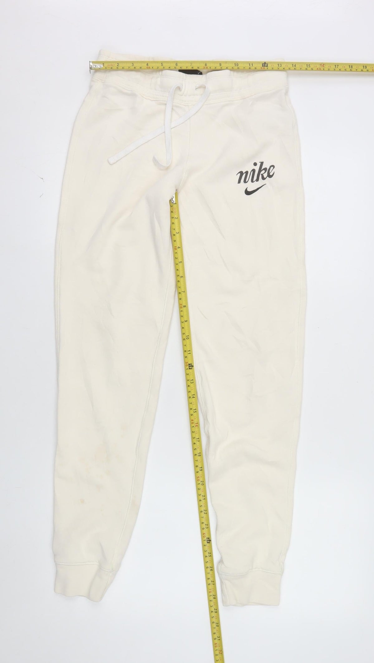 Nike Women's Ivory Jogger Trousers XS Cotton Fleece Activewear