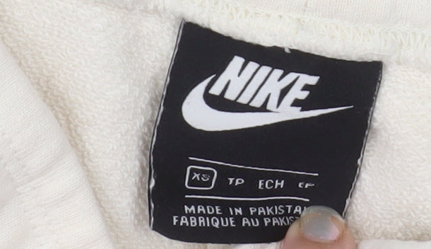 Nike Women's Ivory Jogger Trousers XS Cotton Fleece Activewear