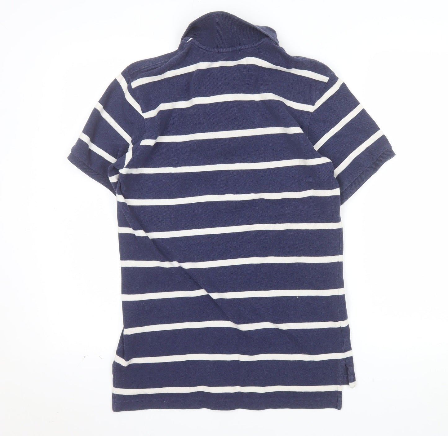 Ralph Lauren Teens Blue Striped Cotton Polo Shirt Size L
