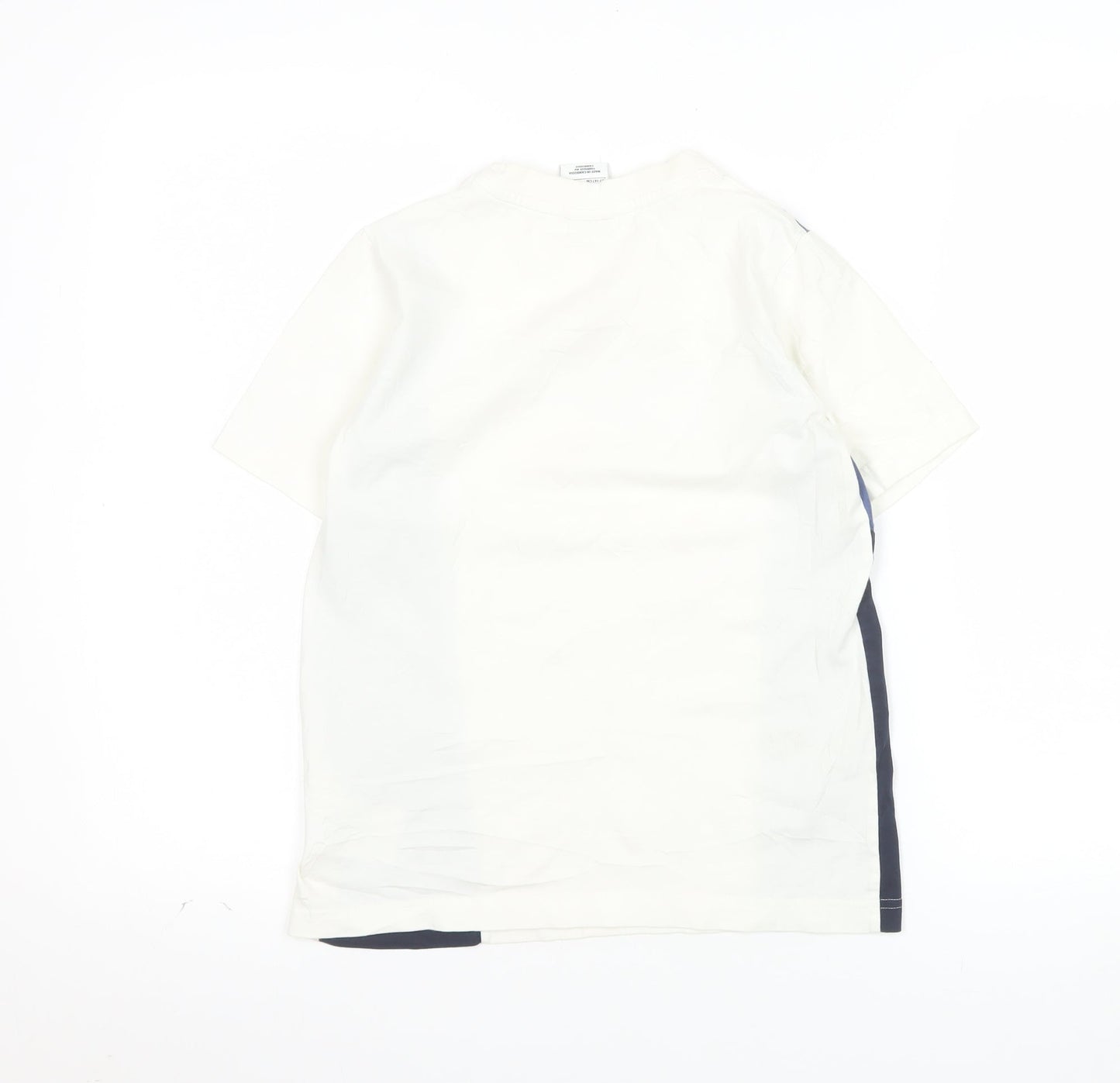 Nike Boys White Blue Colourblock Logo T-Shirt Size 11-12 Years
