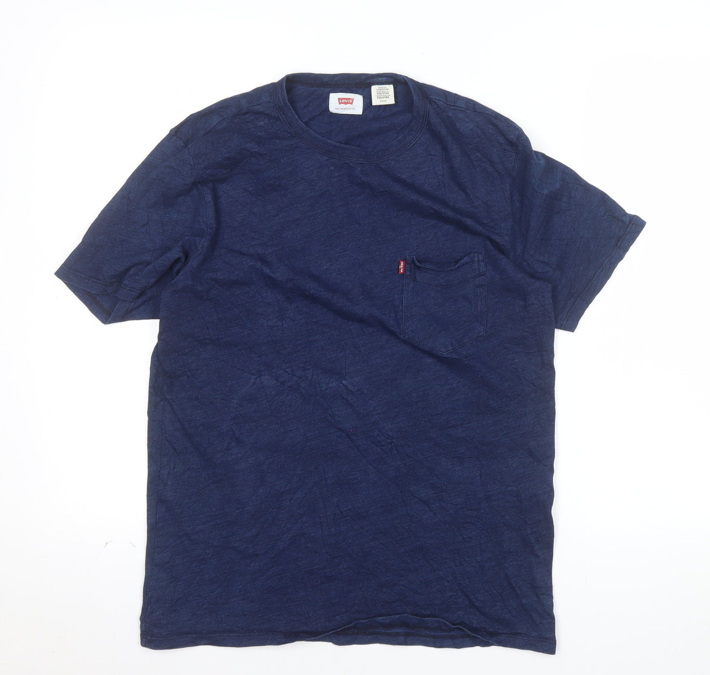 Levi's Men's Blue Cotton Crew Neck Short Sleeve T-Shirt Size S