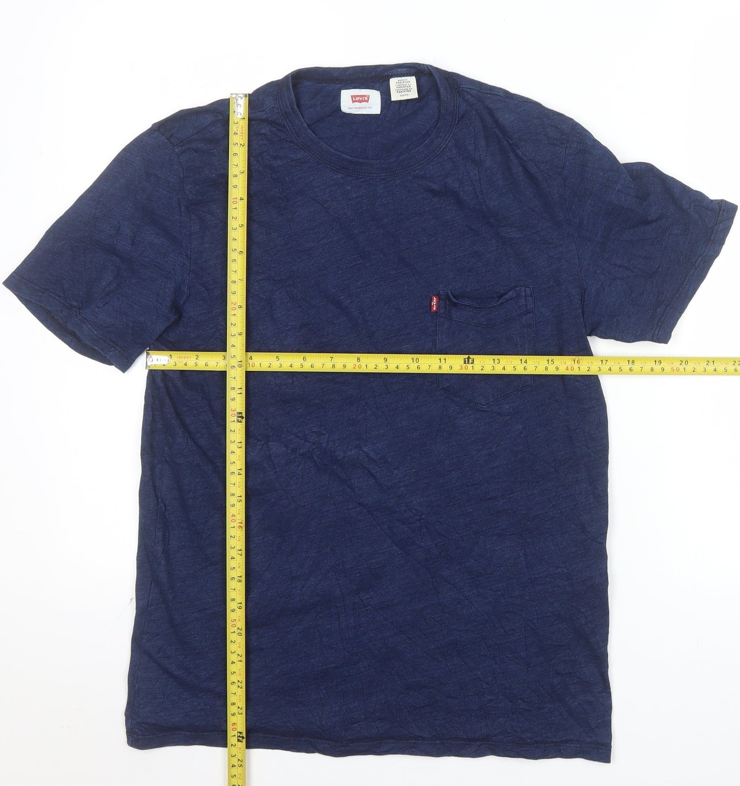 Levi's Men's Blue Cotton Crew Neck Short Sleeve T-Shirt Size S