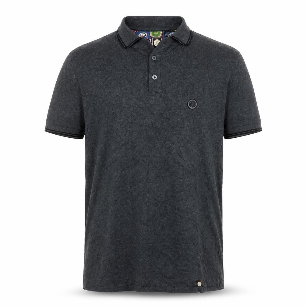 Pretty Green Mens Grey Cotton Short Sleeve Polo Shirt XL