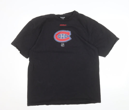 Reebok Men’s Black XL Sports Graphic Cotton T-Shirt