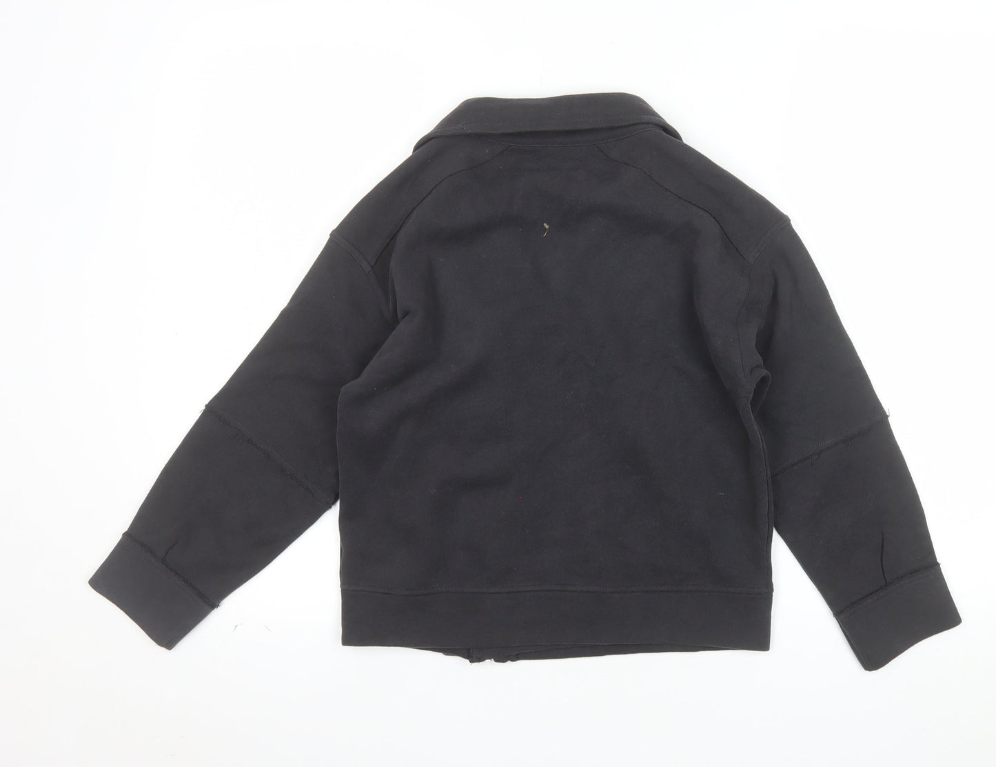 Next Girls Black Biker Jacket 9 Years Cotton Blend Zip Pockets