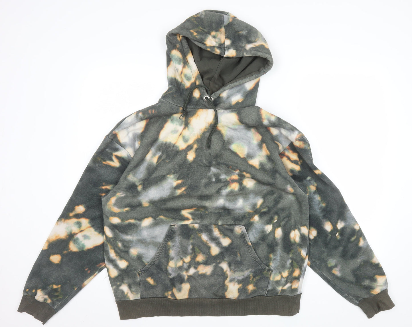 Monki Unisex Multicoloured Tie Dye Pullover Hoodie M Relaxed Fit