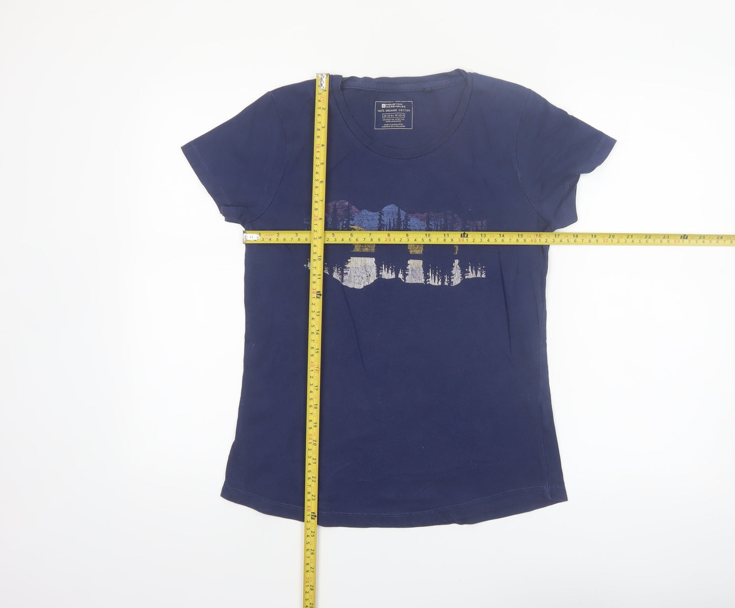 Mountain Warehouse Womens Blue Organic Cotton T-Shirt UK 10