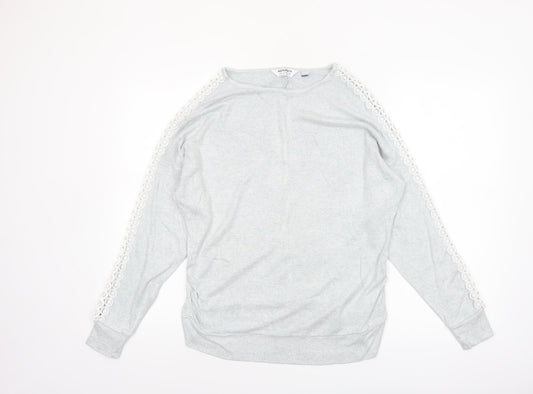 Dorothy Perkins Women’s Grey Maternity Lace Trim Jumper Size 6