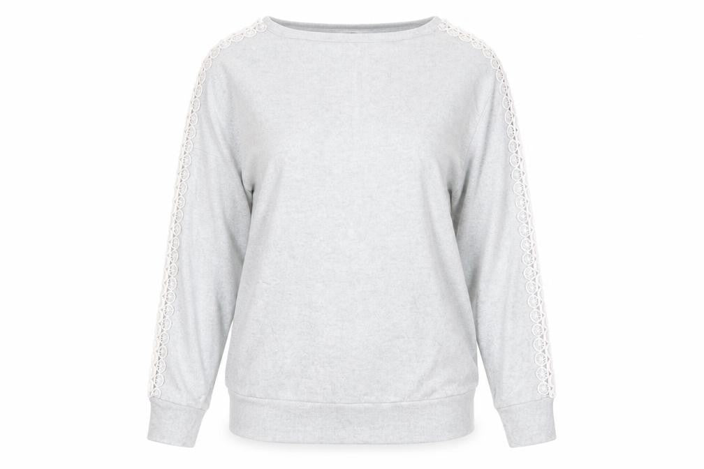 Dorothy Perkins Women’s Grey Maternity Lace Trim Jumper Size 6
