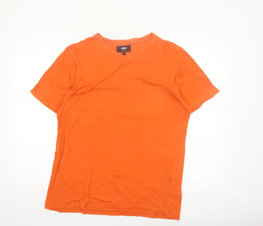Jacamo Men's Orange Cotton Crew Neck Short Sleeve T-Shirt M