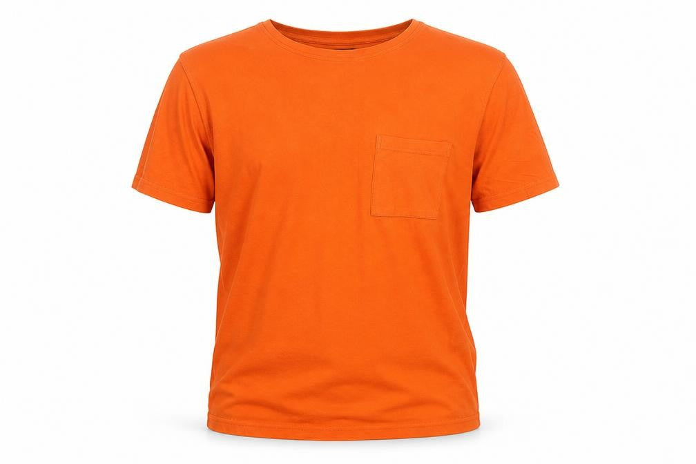 Jacamo Men's Orange Cotton Crew Neck Short Sleeve T-Shirt M