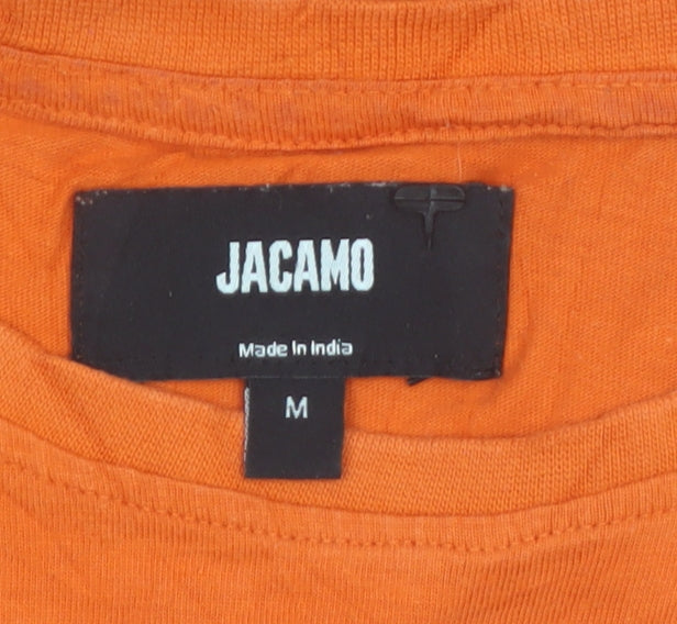 Jacamo Men's Orange Cotton Crew Neck Short Sleeve T-Shirt M