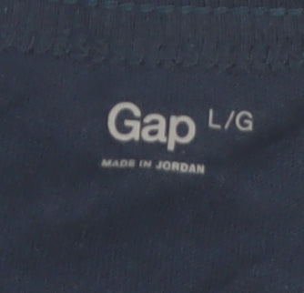 Gap Women's Blue Long Sleeve Scoop Neck Basic T-Shirt Size L