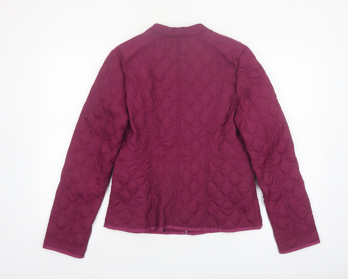 Olsen Women's Purple Quilted Polyester Jacket Size 12