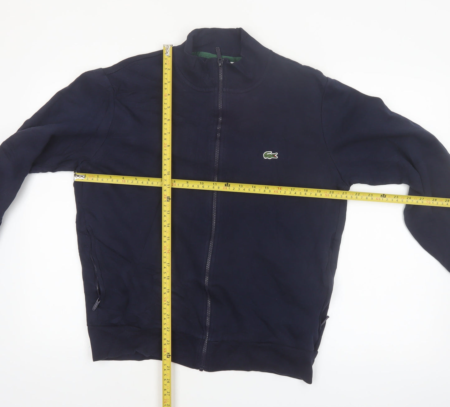 Lacoste Men Blue Regular Fit Full Zip Cotton Jacket L
