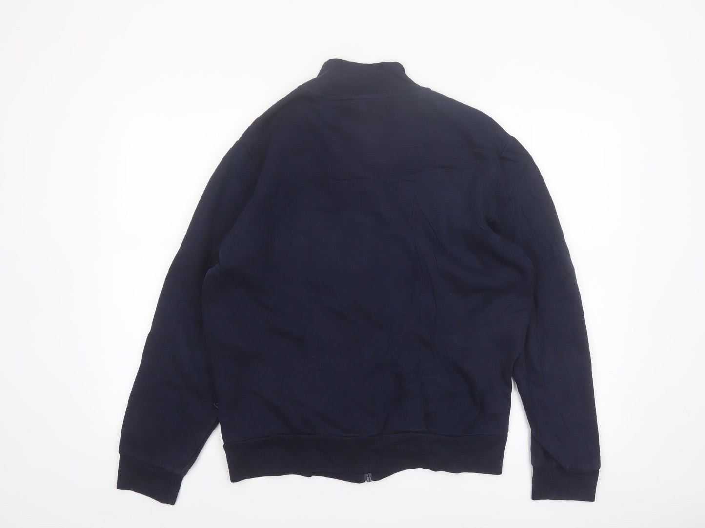 Lacoste Men Blue Regular Fit Full Zip Cotton Jacket L